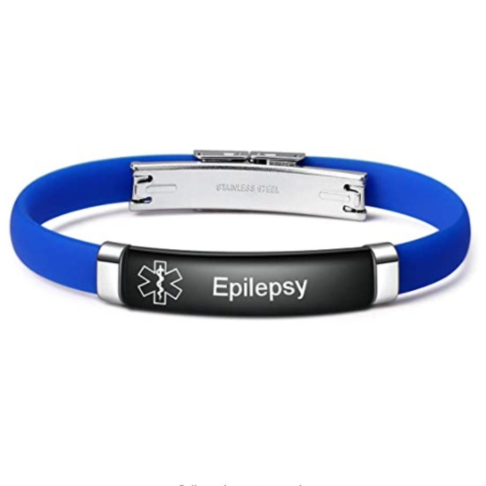 Epilepsy Silicone Medical ID Bracelet